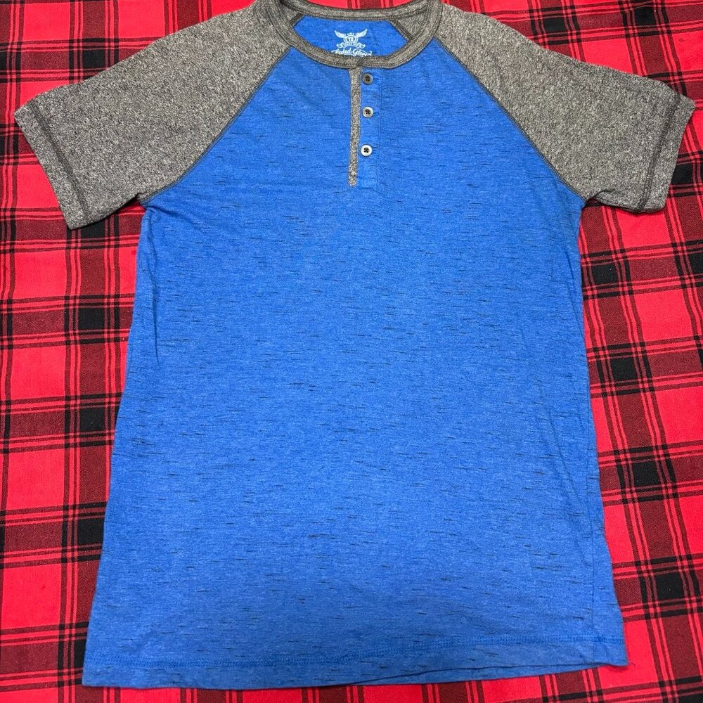 #8 blue & grey t-shirt-small (34-36)-faded glory-men's 